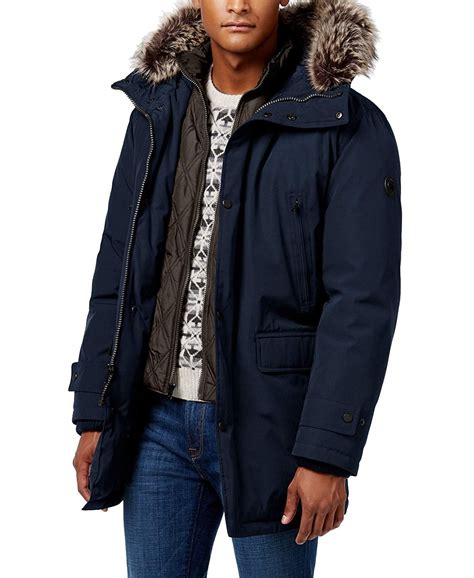 michael kors mens snorkel coat|Michael Kors Men's MMK791896 Heavyweight Hooded .